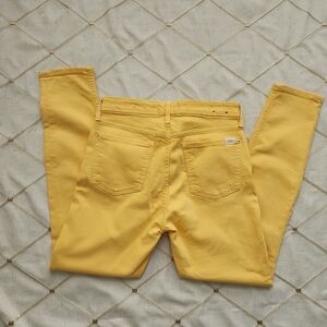 Jen7 by 7 For All Mankind Yellow Ankle Skinny Jeans 4 Marigold Lyocell Stretch‎